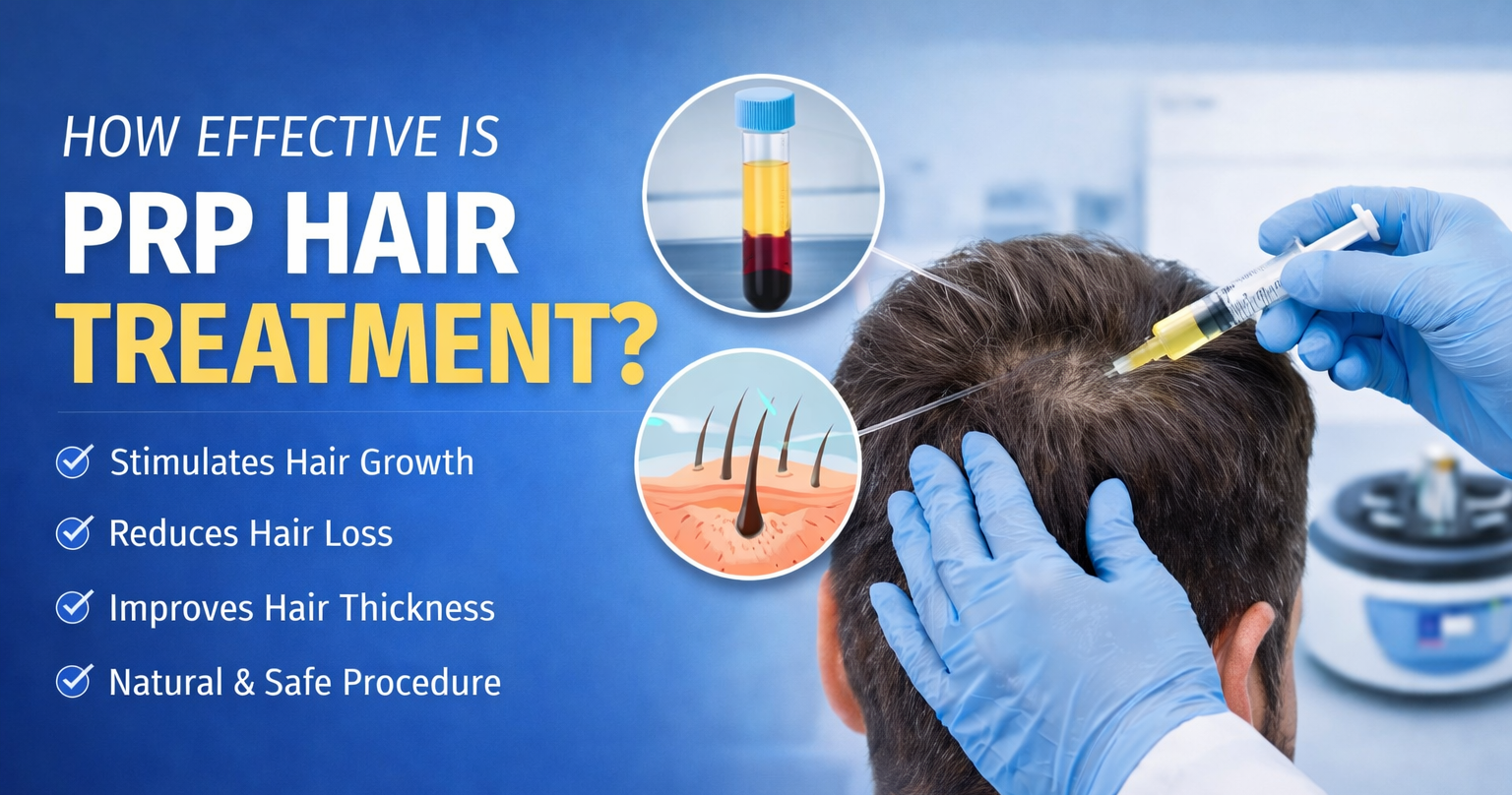 Illustration of PRP Hair Treatment showing its benefits