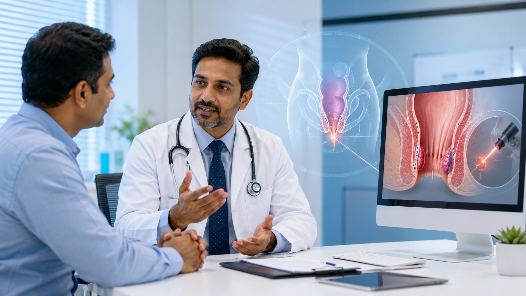 Laser treatment for piles procedure at Kapadia Hospital Mumbai showing minimally invasive haemorrhoid surgery benefits and recovery