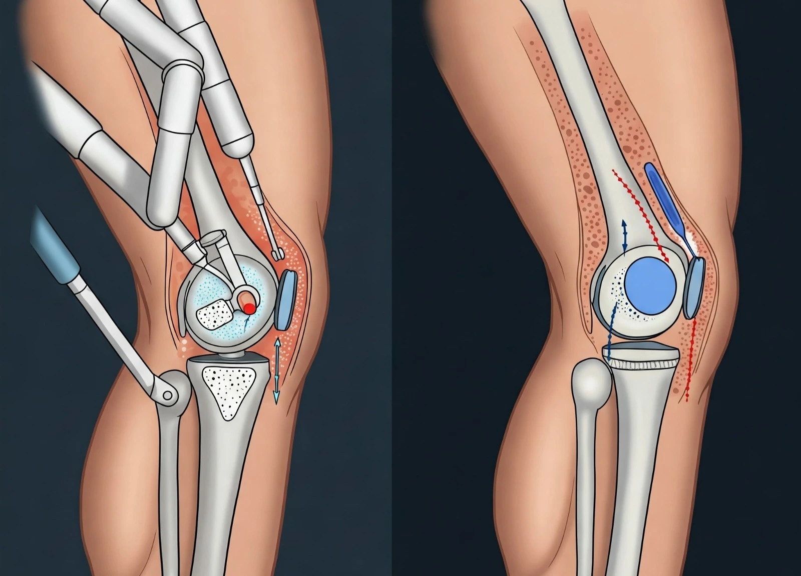Robotic knee replacement vs regular knee replacement comparison at Kapadia Hospital Mumbai
