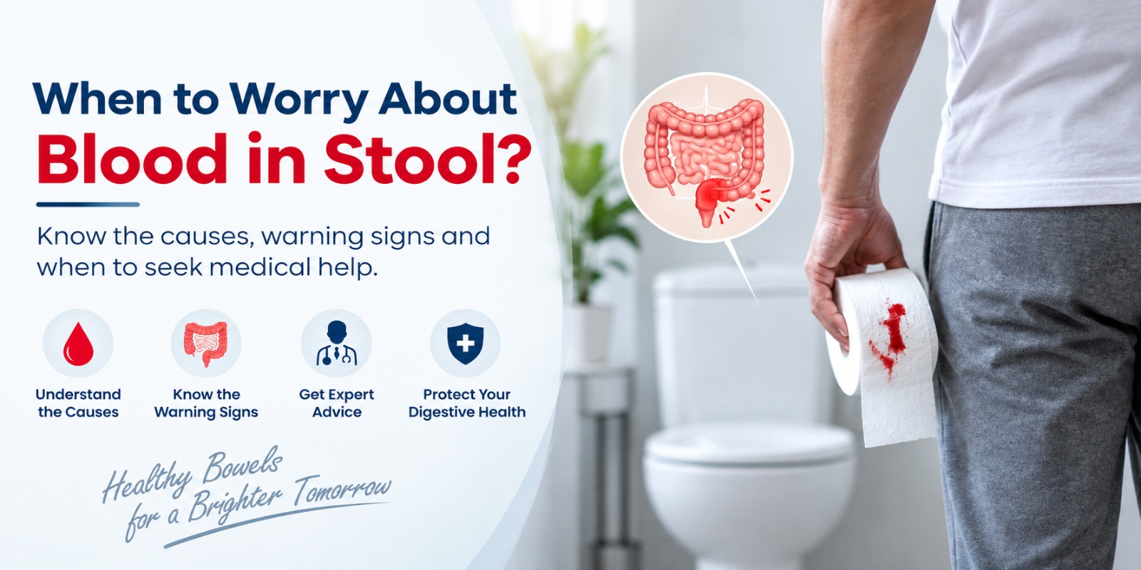 When to worry about blood in stool causes bright red blood and warning signs at Kapadia Hospital Mumbai